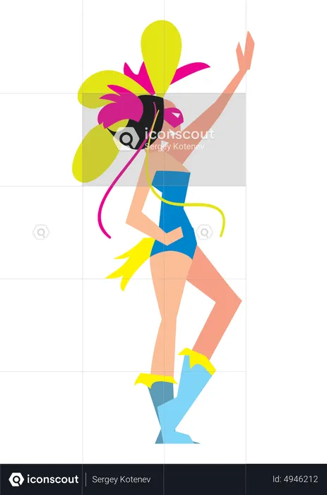 Carnival girl dancer  Illustration