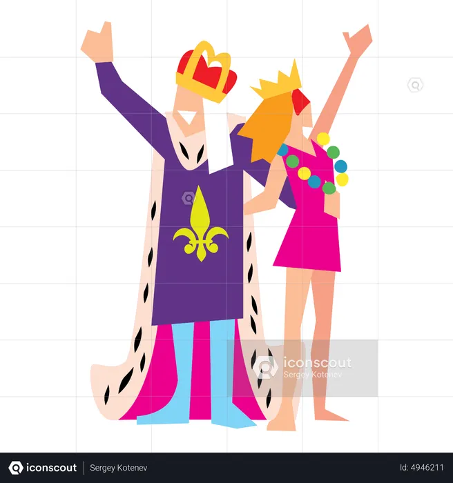 Carnival king and queen  Illustration