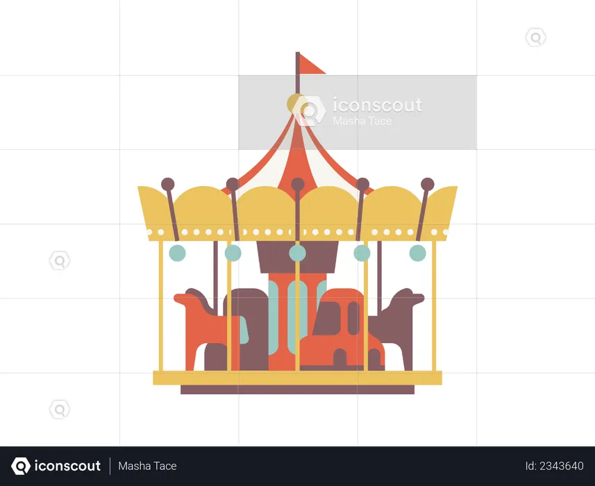 Carousel ride  Illustration