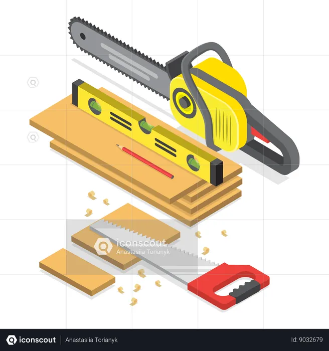 Carpentry tools  Illustration