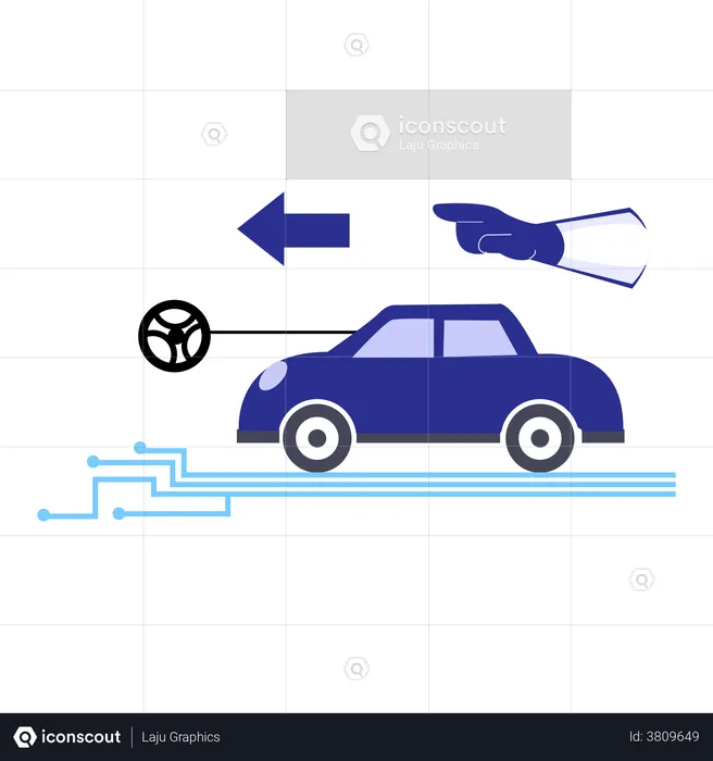 Carro autônomo  Ilustração