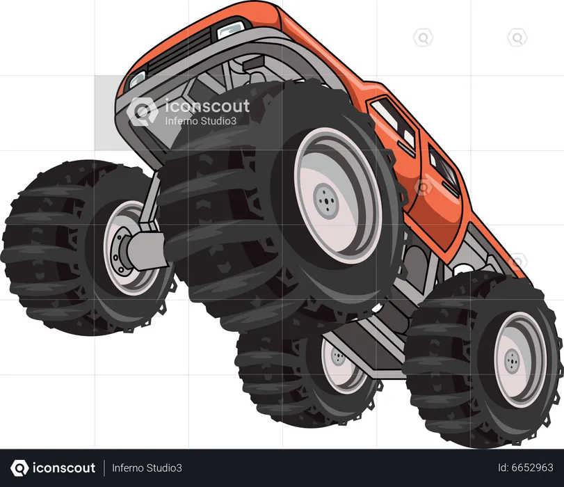 Carro caminhão monstro  Ilustração