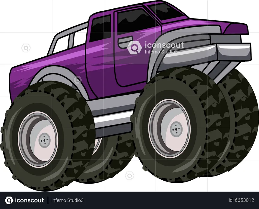 Carro caminhão monstro  Ilustração