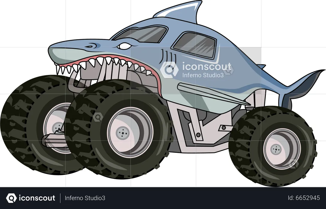 Carro caminhão monstro  Ilustração