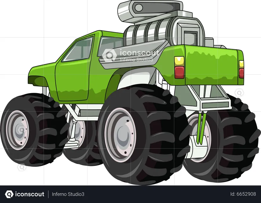 Carro caminhão monstro  Ilustração