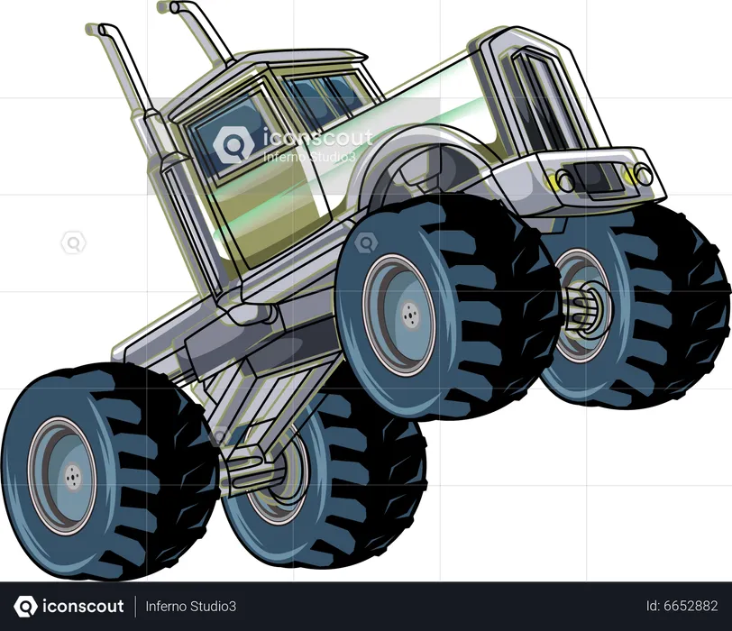 Carro caminhão monstro  Ilustração