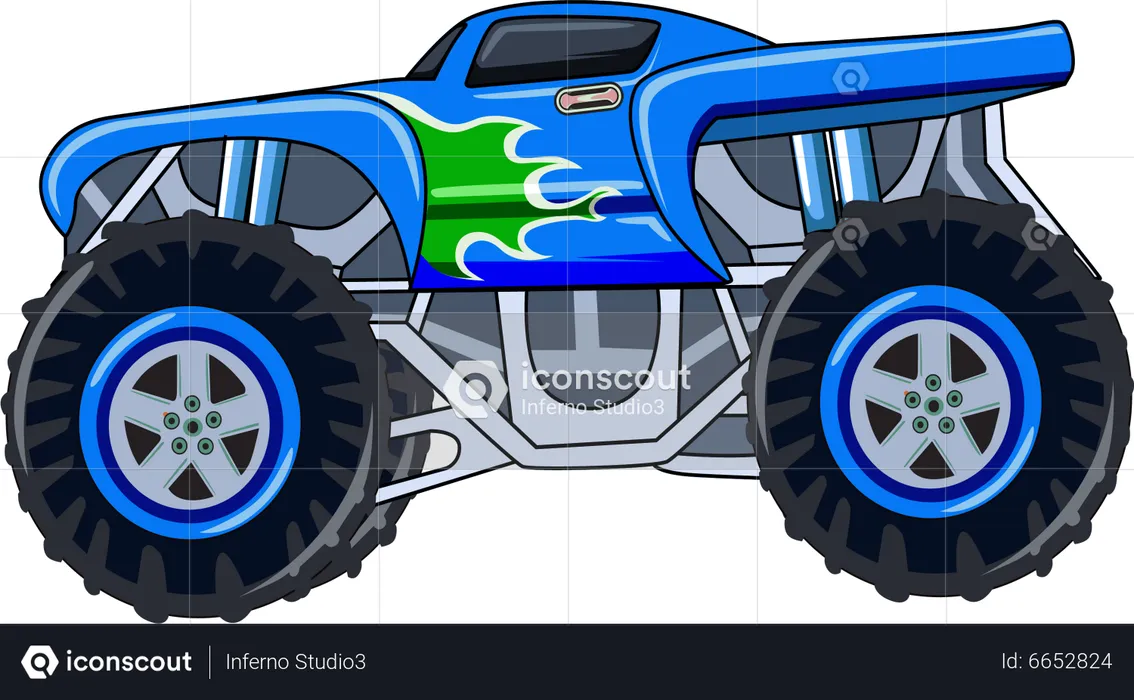 Carro caminhão monstro  Ilustração