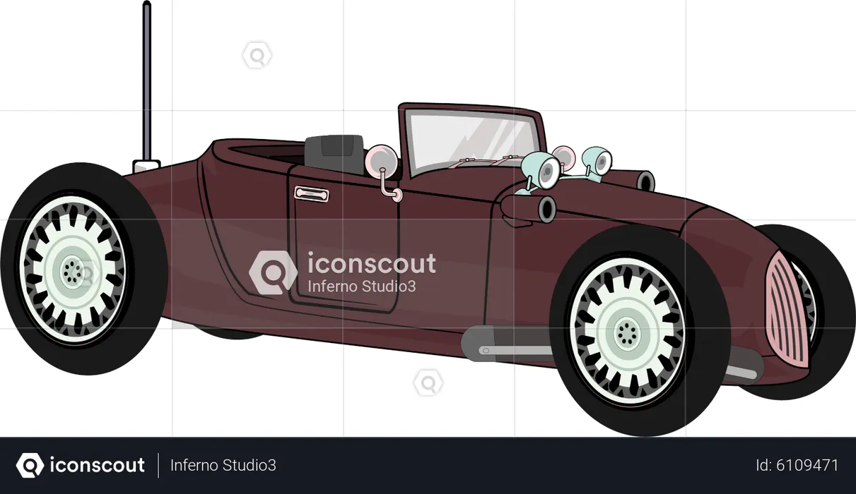 Carro retrô clássico  Ilustração