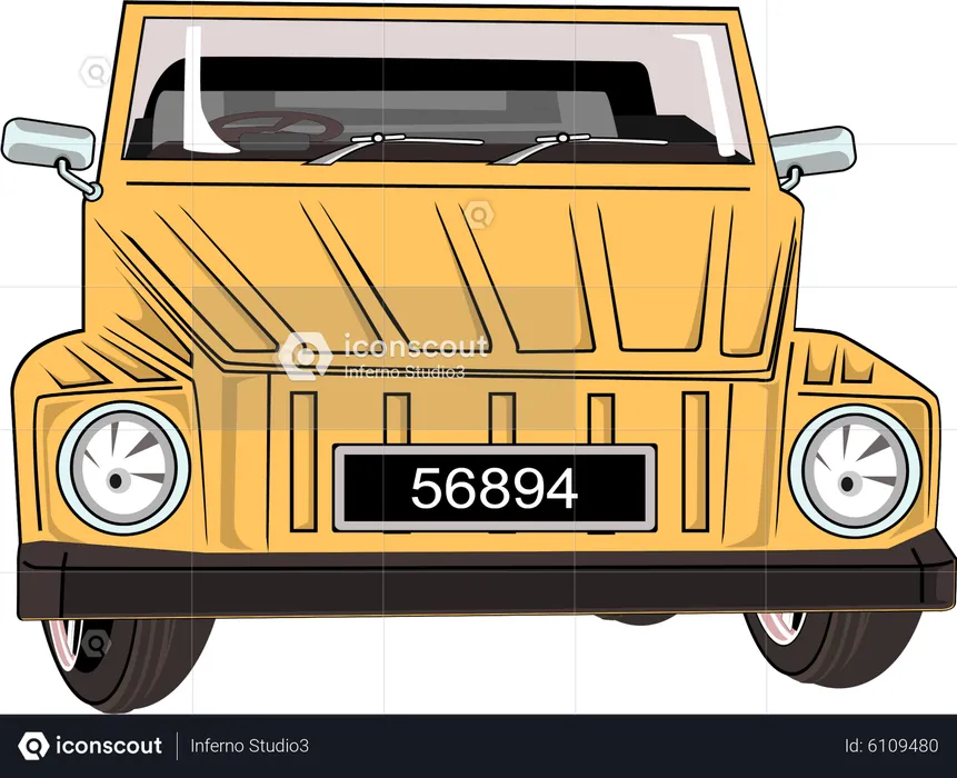 Carro retrô  Ilustração