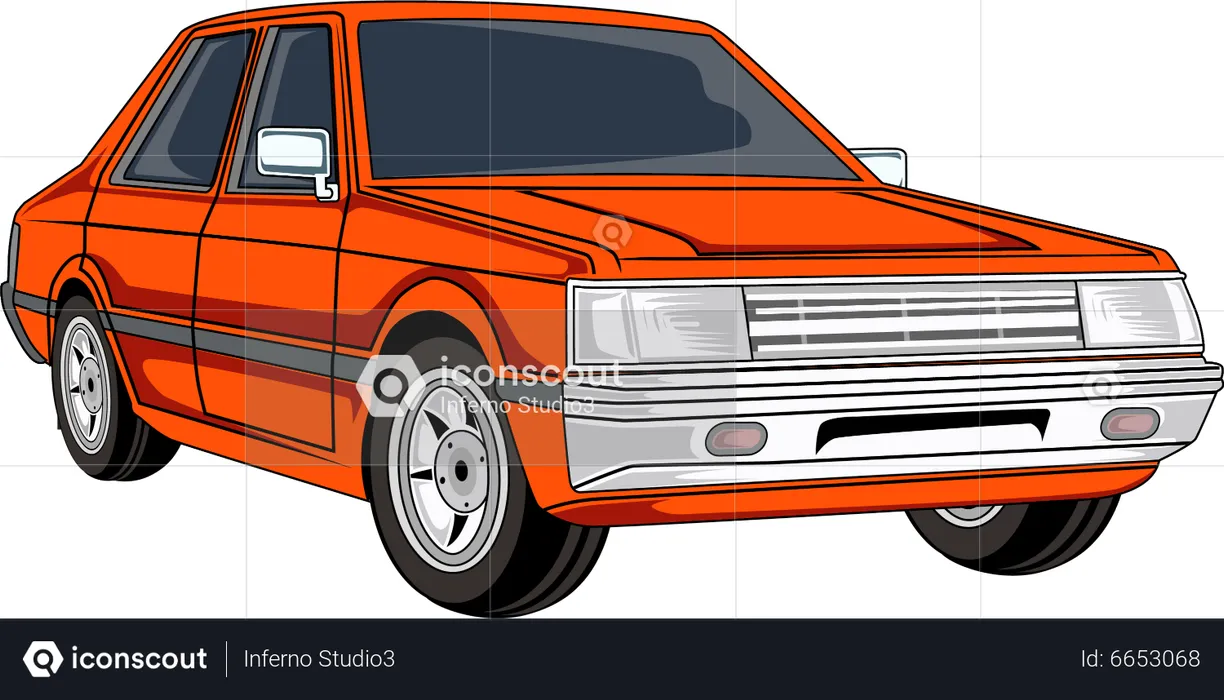 Carro retrô  Ilustração