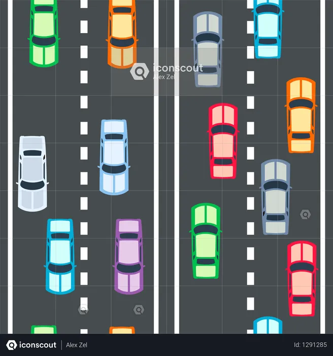 Cars Seamless Pattern  Illustration