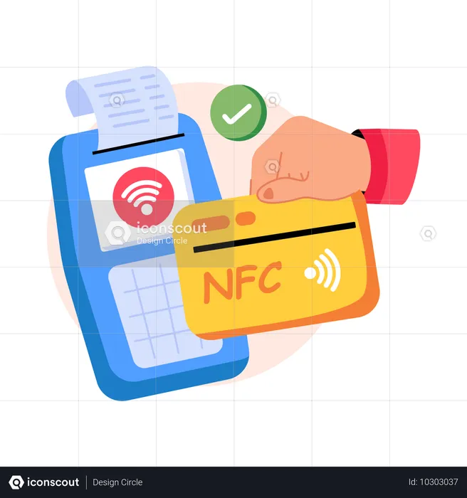 Cartão NFC  Ilustração