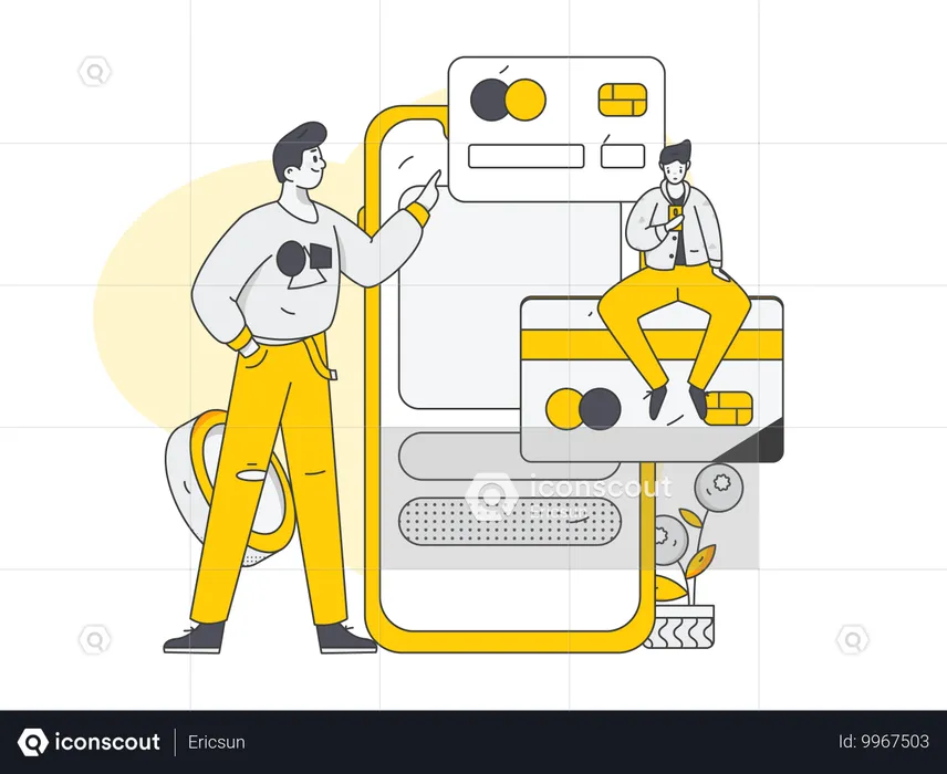 Segurança de pagamento com cartão  Ilustração