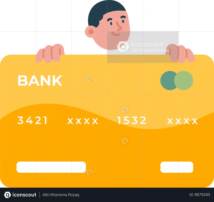 Carte de crédit pour paiement sans numéraire  Illustration