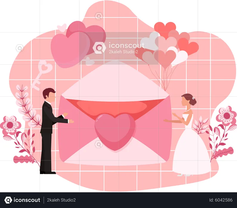 Faire-part de mariage  Illustration