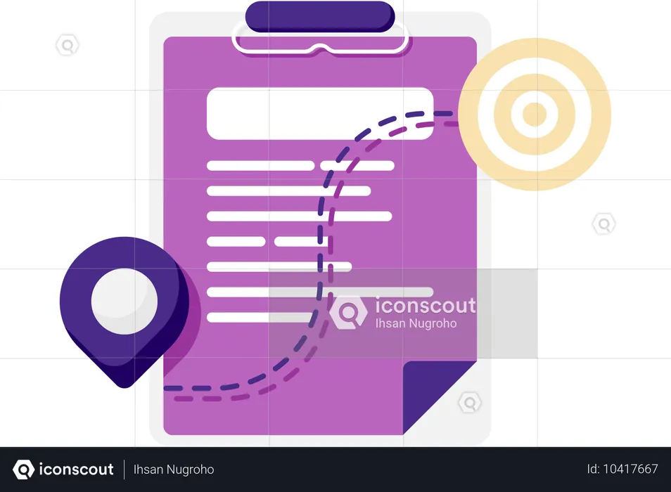 Carte de stratégie d'entreprise  Illustration