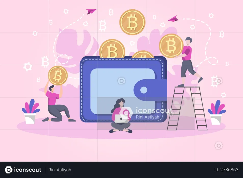 Carteira Bitcoin  Ilustração