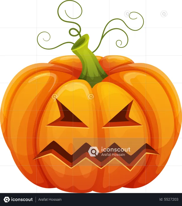 Carved Pumpkin  Illustration