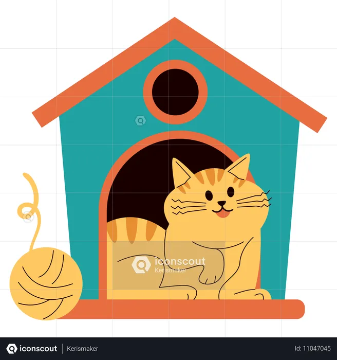 Casa de gato  Ilustração