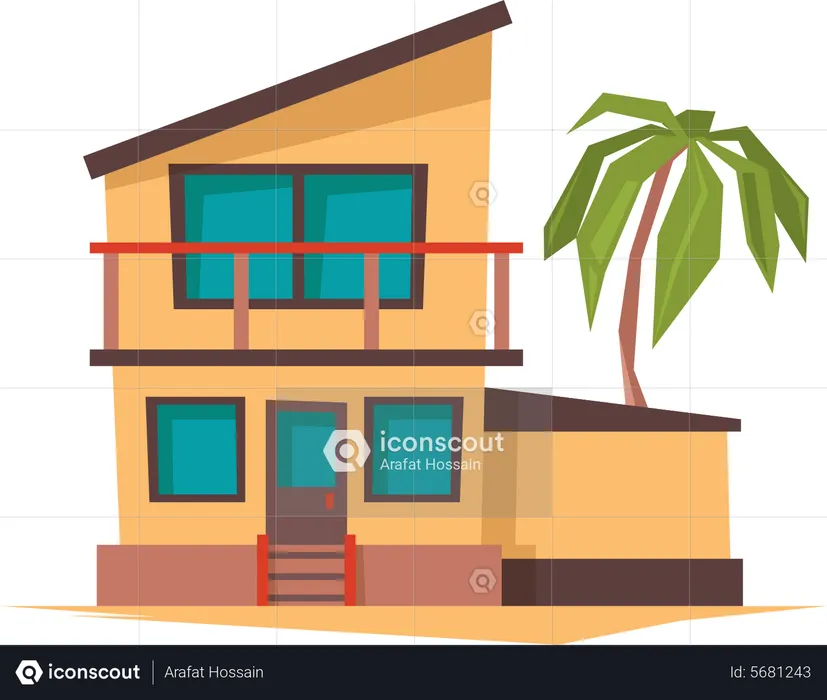 Casa en la playa  Ilustración