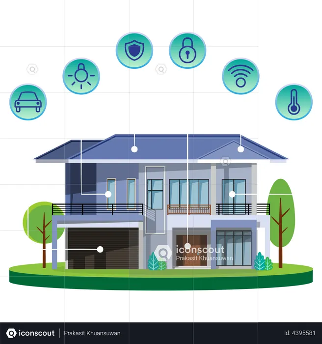 Casa inteligente  Ilustração