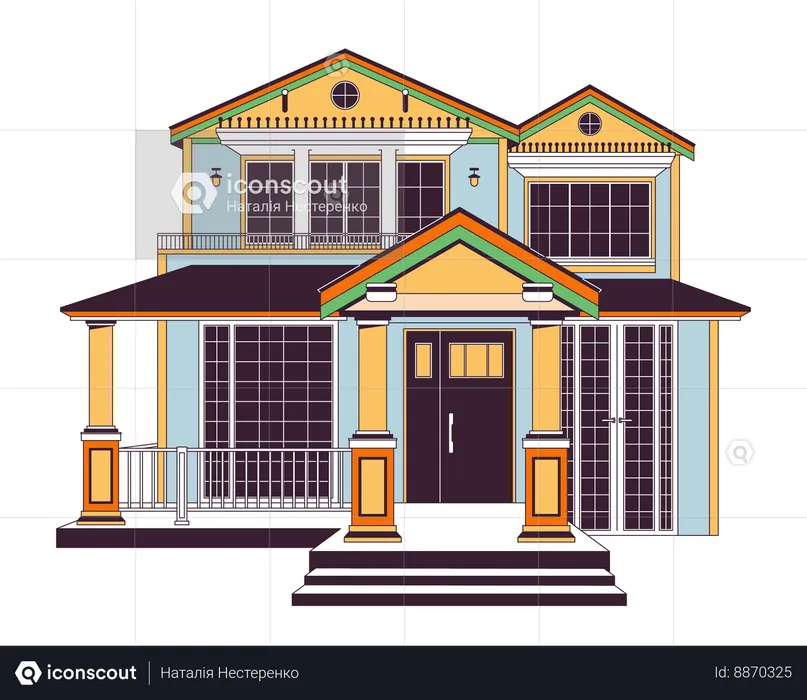 Casa suburbana  Ilustración