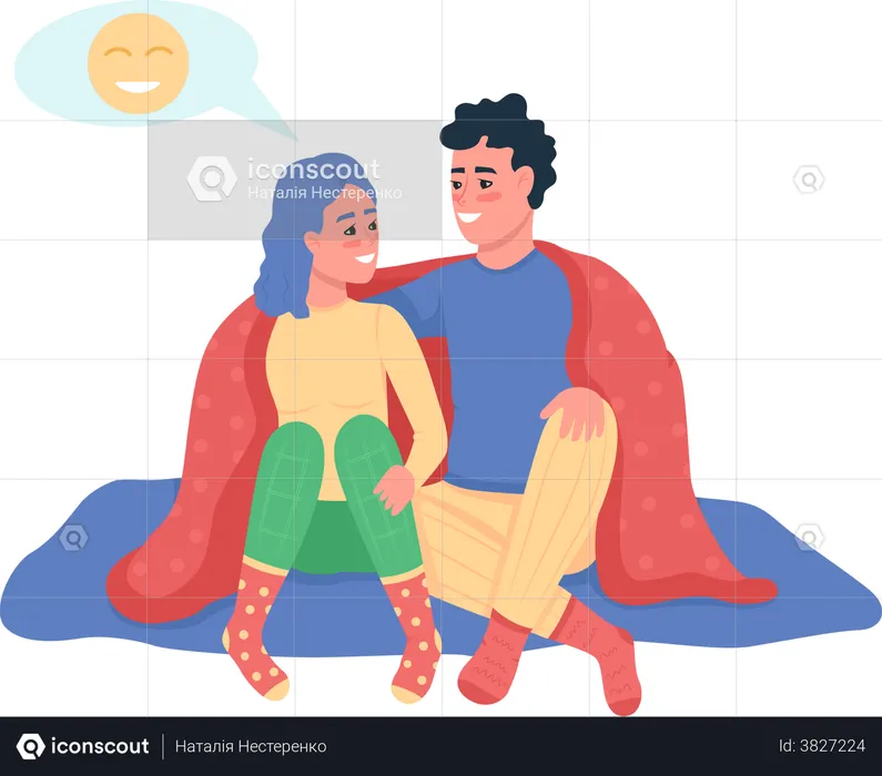 Casal apaixonado  Ilustração