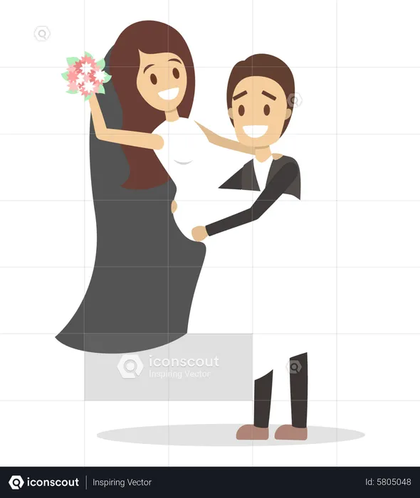 Casal feliz  Ilustração