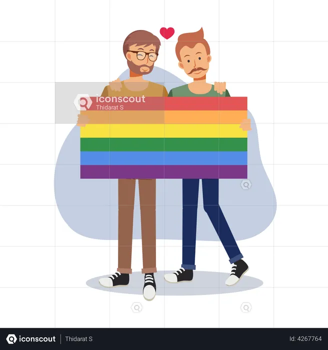 Casal gay  Ilustração