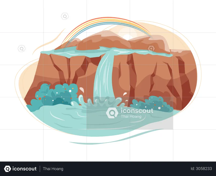 Cascada  Ilustración