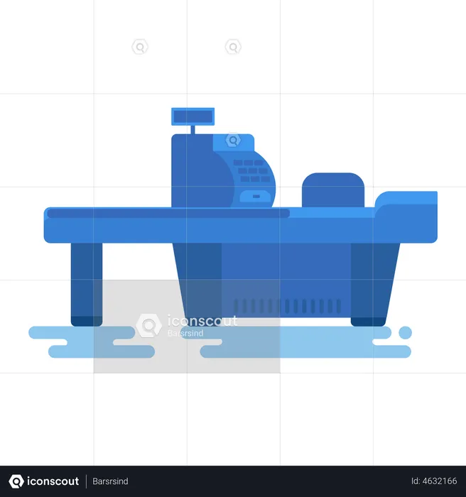 Cash counter  Illustration