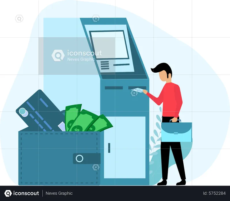 Cash Deposit Machine  Illustration