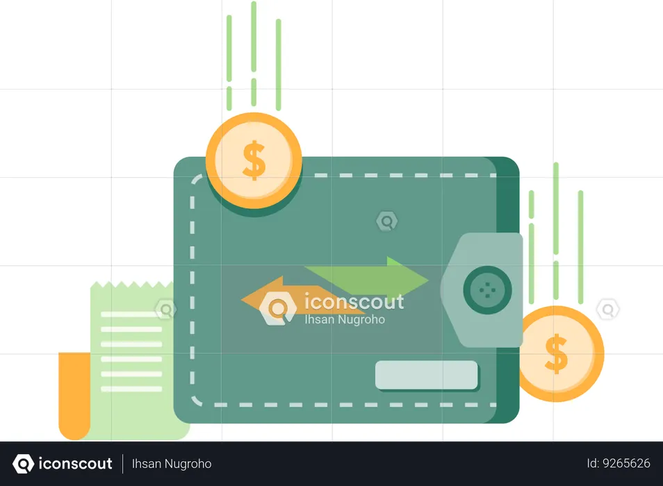 Cash Inflow And Outflow  Illustration