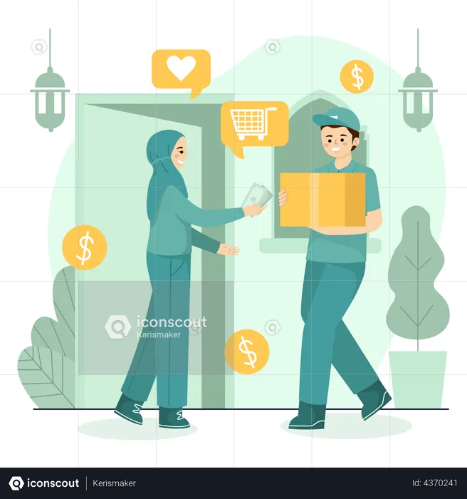 Cash On Delivery  Illustration