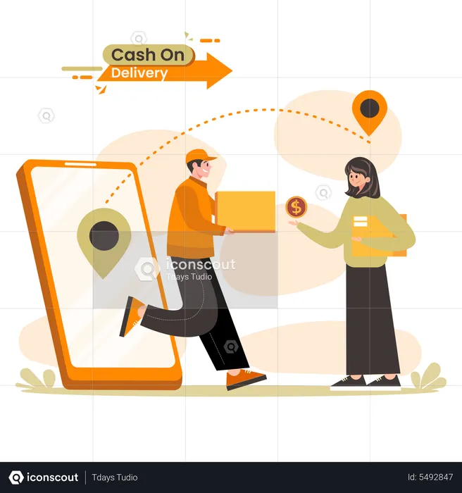 Cash on delivery  Illustration