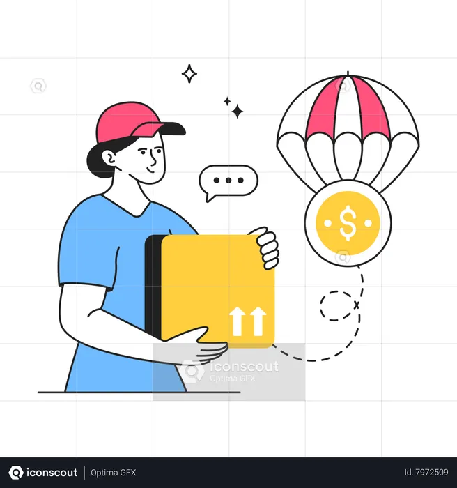 Cash On Delivery  Illustration