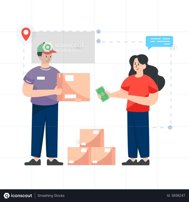 Cash On Delivery  Illustration