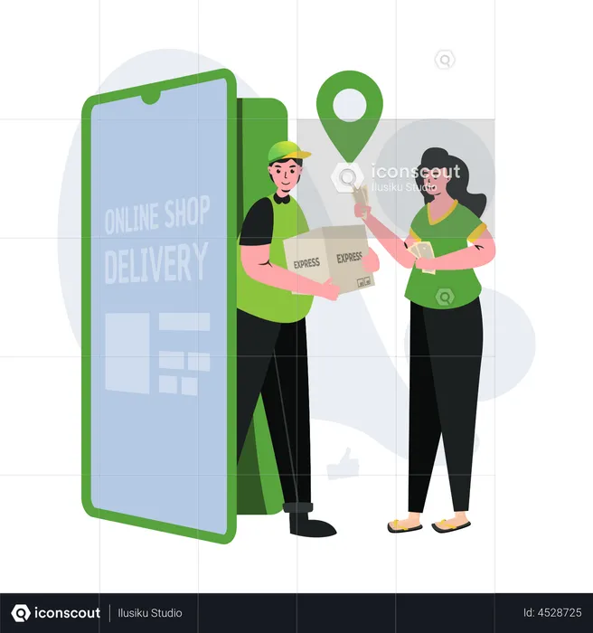 Cash on delivery service  Illustration