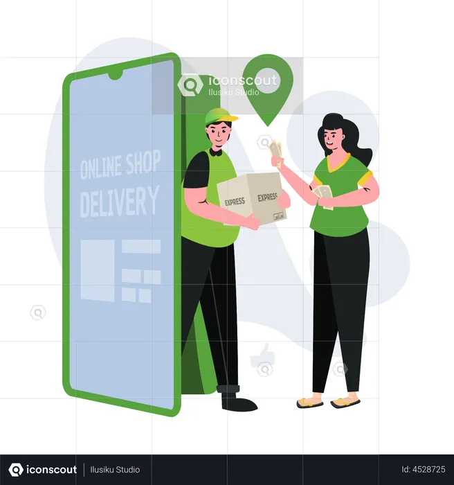 Cash on delivery service  Illustration