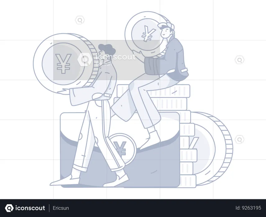 Cash payment method  Illustration