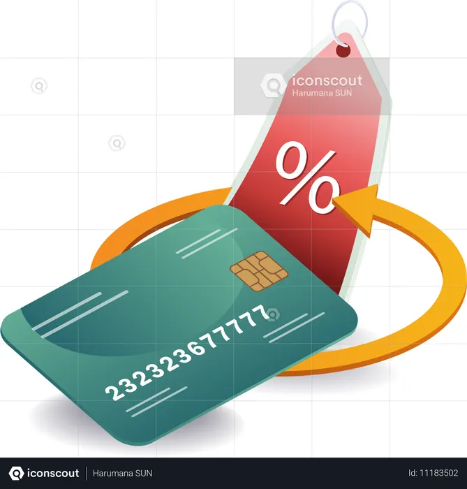 Cashback shopping discount  Illustration