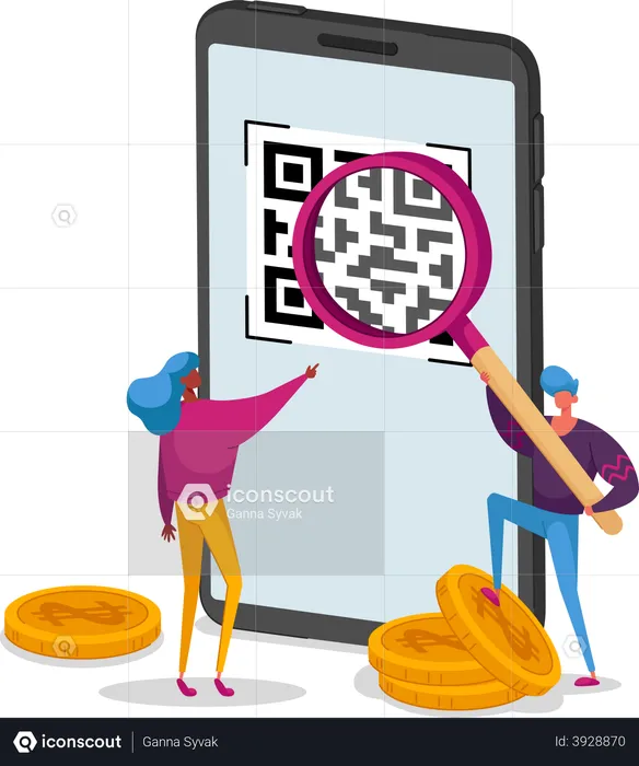 Cashless payment technology  Illustration