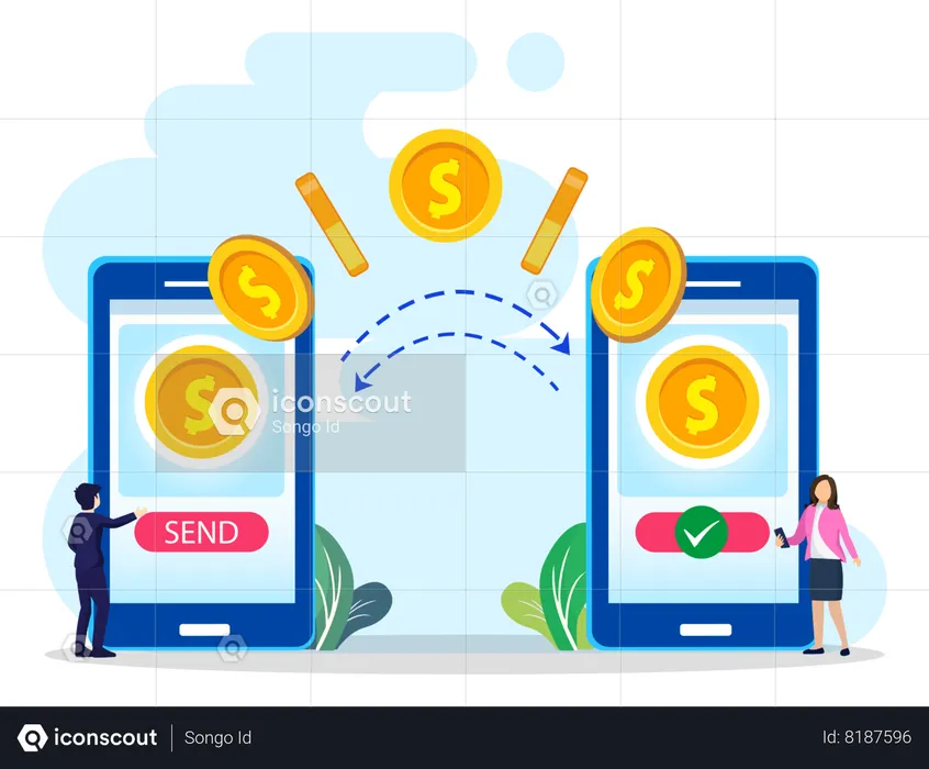 Cashless Transaction  Illustration