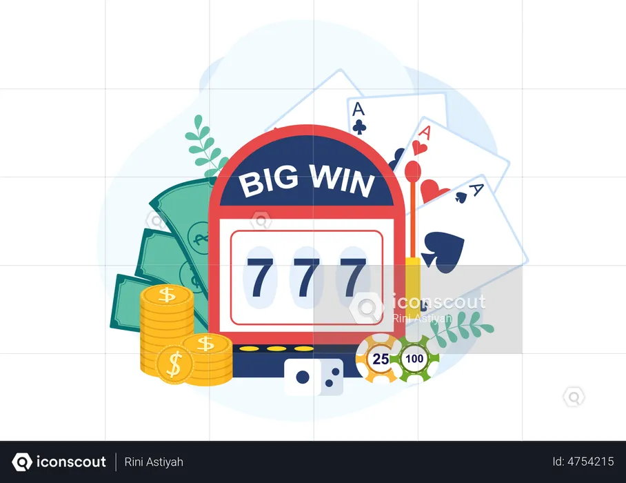 Casino Slot Machine  Illustration