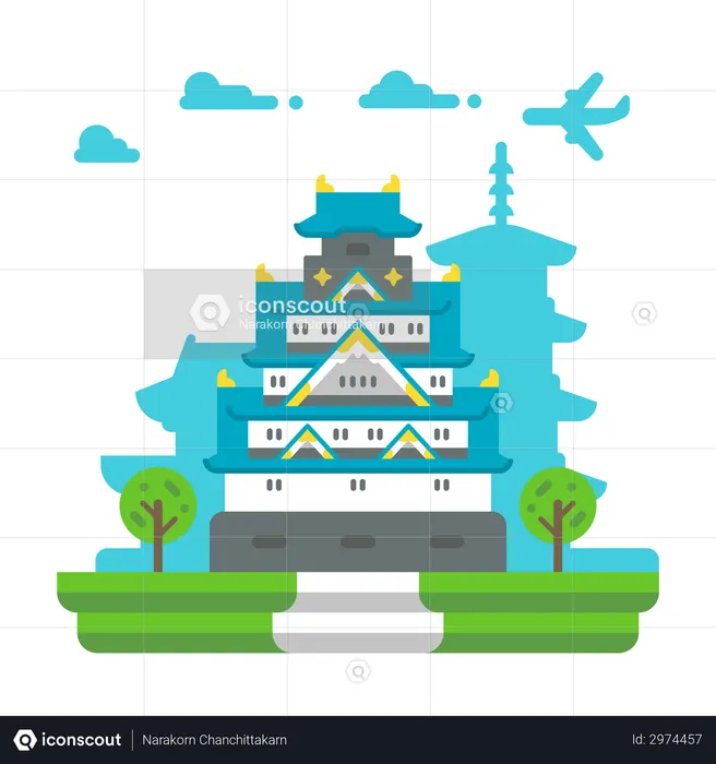 Castillo de Osaka  Ilustración