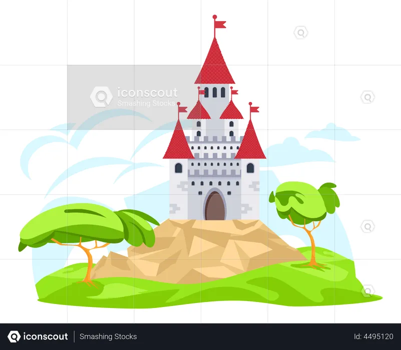 Castle Landscape  Illustration