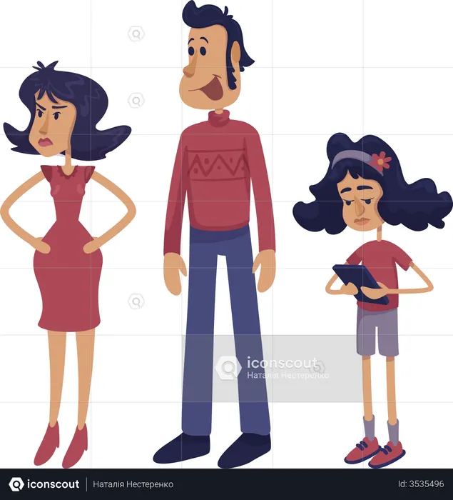 Família casual  Ilustração