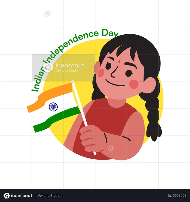 Celebração da independência indiana  Ilustração