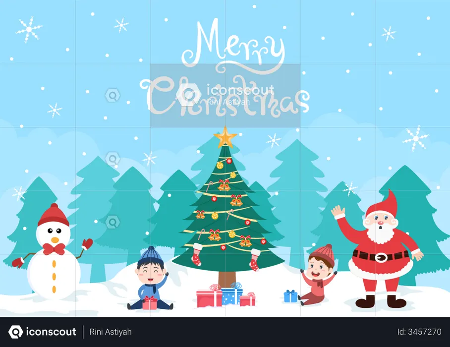 Celebração do Natal  Ilustração