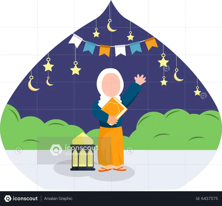 Celebração do Ramadã  Ilustração